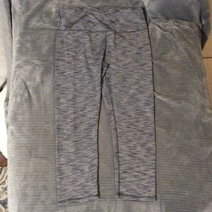 RBX Grey Striped Yoga Leggings